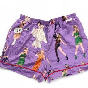 Taylor Swift Eras tour Purple satin pj shorts. Size: M